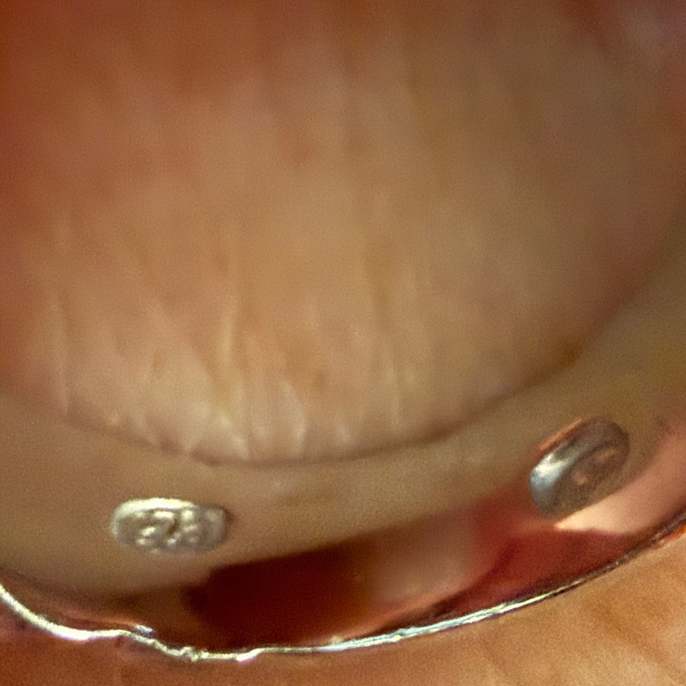 Sterling silver 925 topaz ring, weighs 12.26 grams - Picture 13 of 14